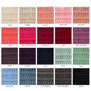 CC beanie Criss-Cross Pony Tail