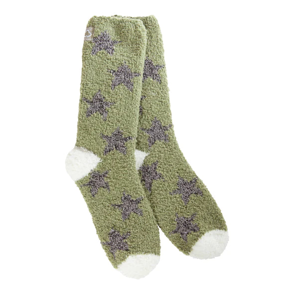 Adult Cozy Socks Green Star