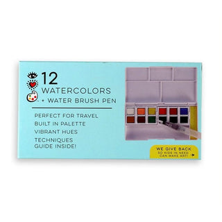 Bright Stripes Arts & Crafts i Heart Art Watercolors & Pen Set