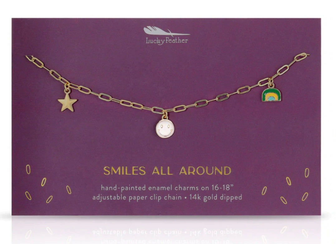 Smile Enamel Treasure Necklace