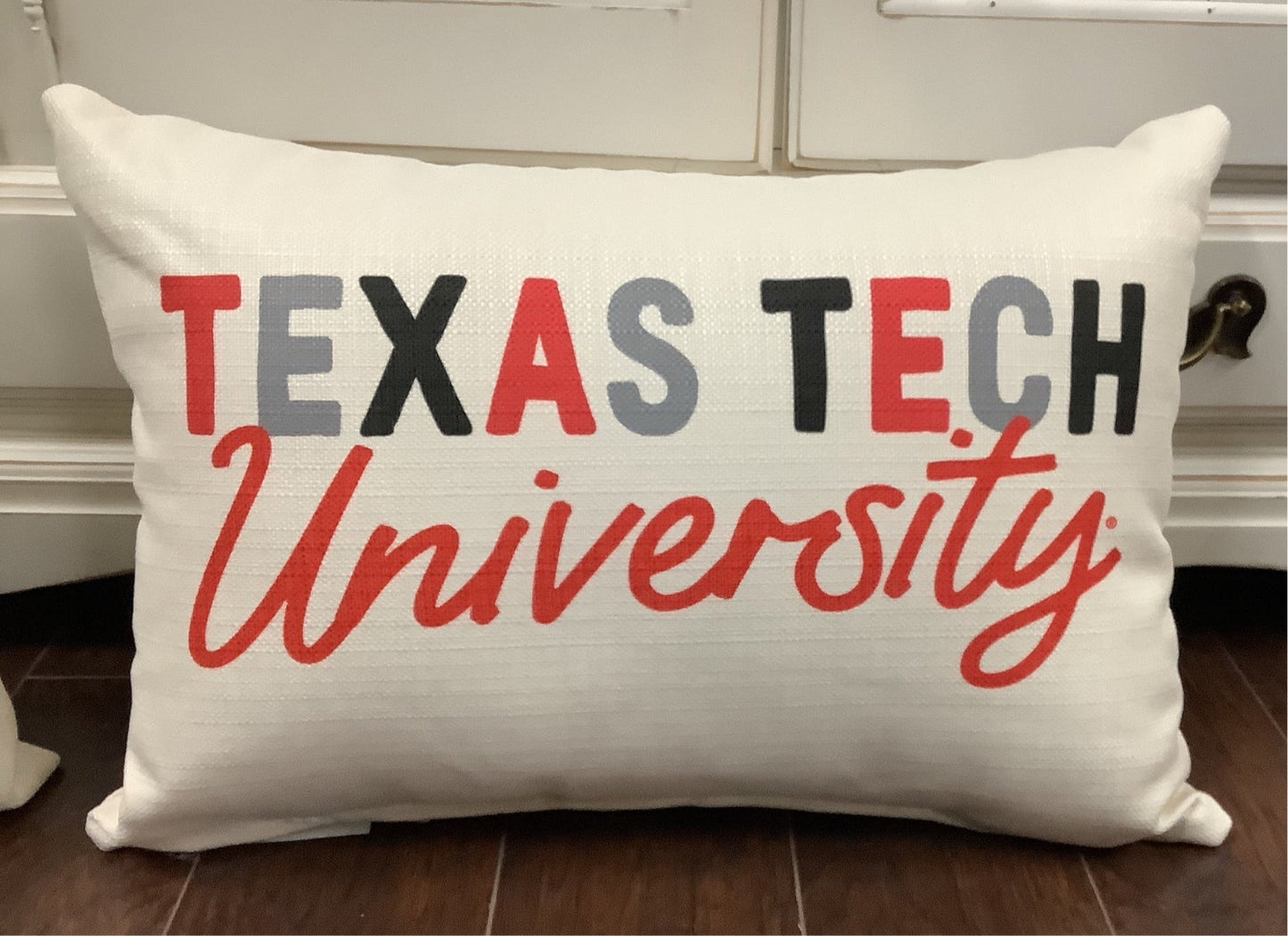 Collegiate Tones Texas Tech Pillow