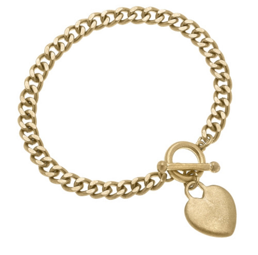 Samantha Heart T-bar Bracelet
