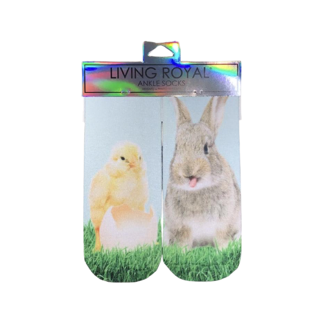 Chick and Bunny Ankle Socks