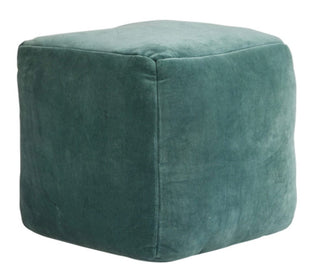 Green Velvet Pouf