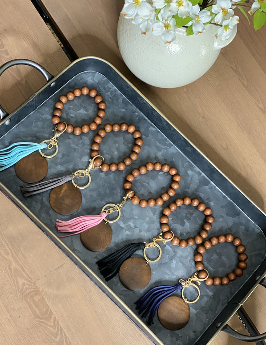 Wooden Beads Keychain