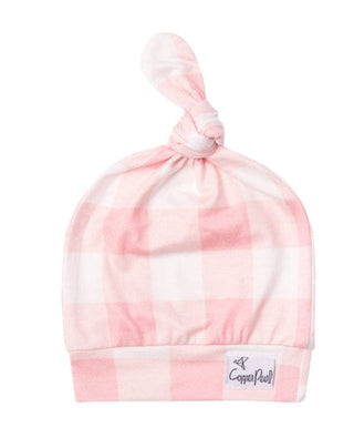 Copper Pearl Top Knot hat