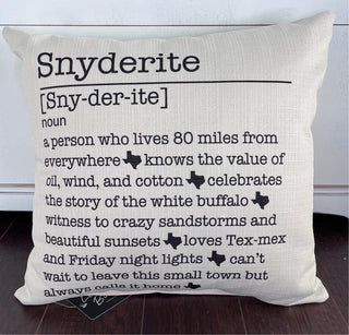Snyderite Pillow
