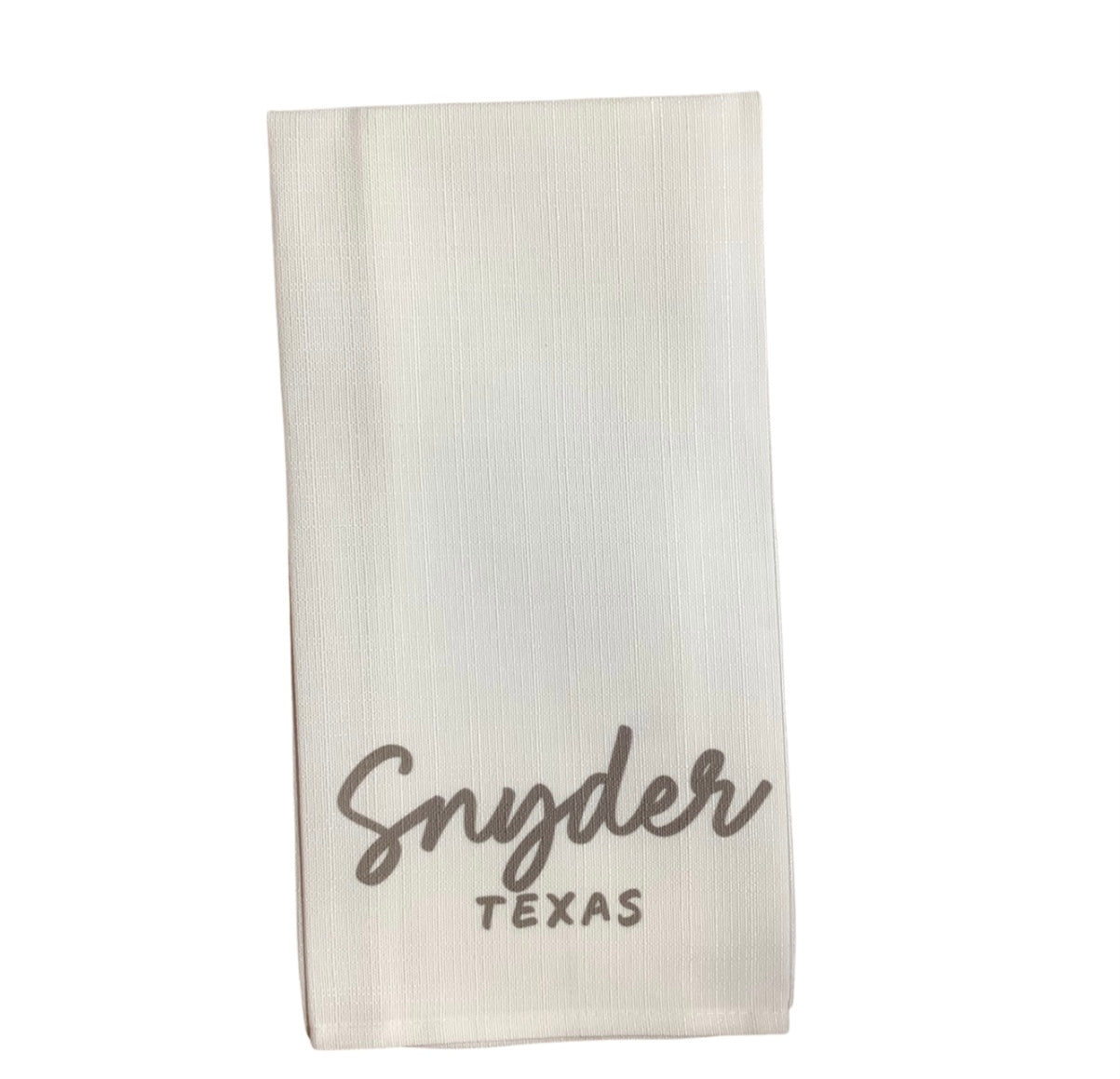 Snyder Texas Script Dish Towel