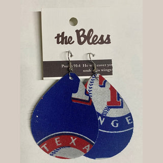 Texas Rangers Teardrop Earrings