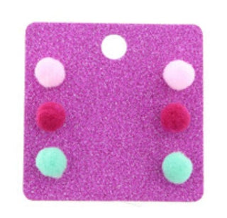 Kid’s Pom Earring Set