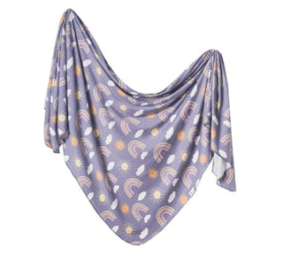 Copper pearl knit swaddle blanket