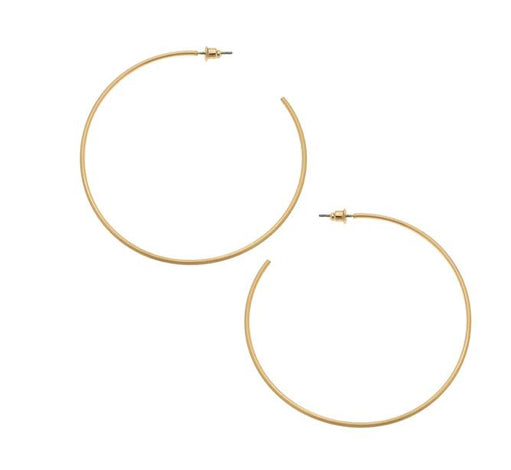 Gwen Hoop Earrings In Satin Gold