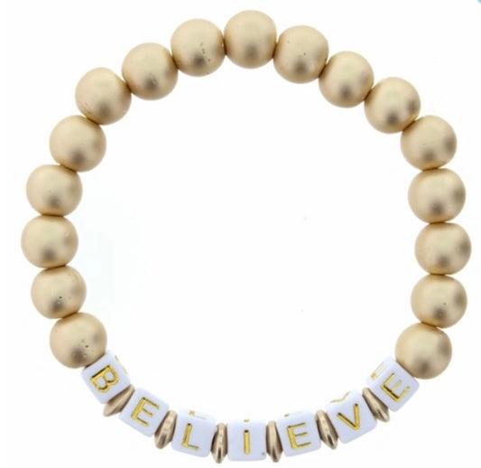 believe gold bracelet