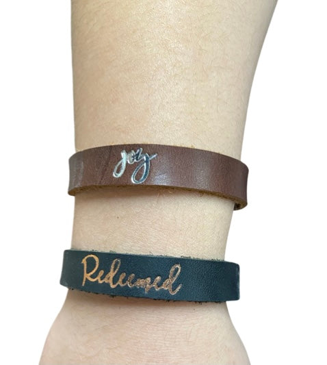 Wrapped  in Truth Leather Bracelets