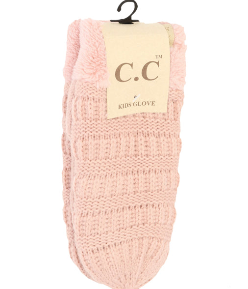 Kid’s CC Fuzzy Lined Gloves