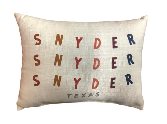 Snyder Texas Pillow