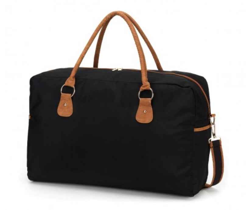 black nylon travel bag