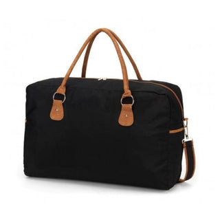 black nylon travel bag