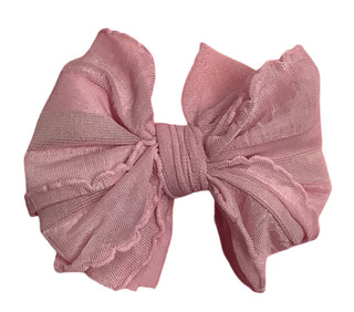 Ruffled 4" Bow on Clip