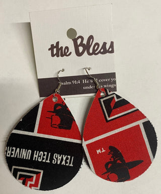 Texas Tech Teardrop Earrings