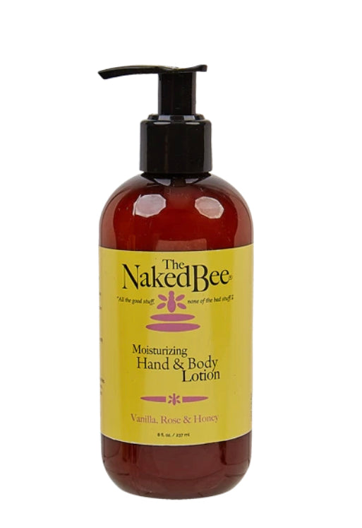 Naked Bee Vanilla Rose & Honey Hand & Body Lotion 8oz
