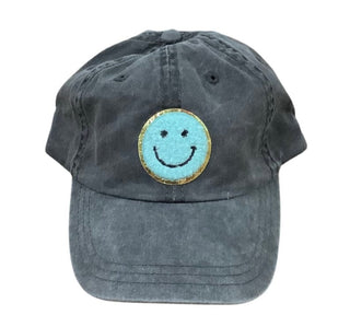 Varsity Patch Smiley Face Hats