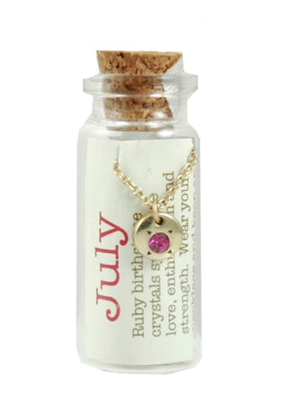 Birthstone Bottle Necklace