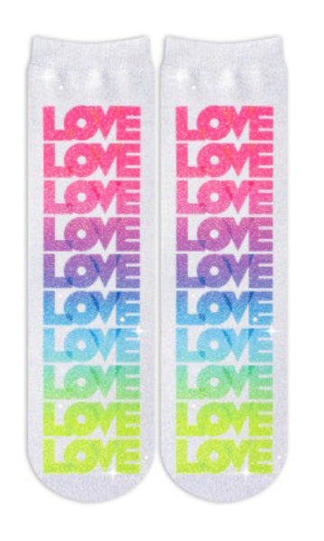 Rainbow Love Socks