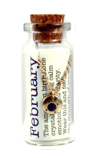 Birthstone Bottle Necklace