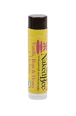 Naked Bee Certified Organic Lip Balm - Vanilla, Rose, & Honey