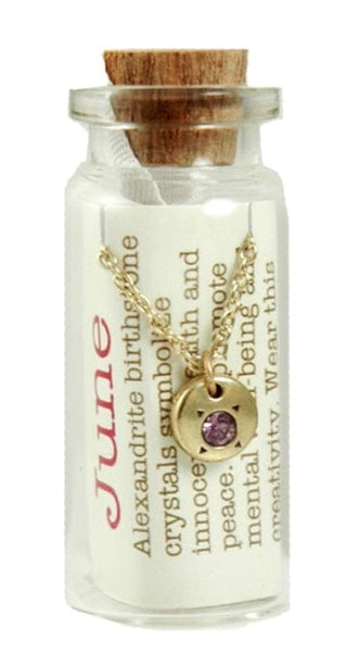 Birthstone Bottle Necklace