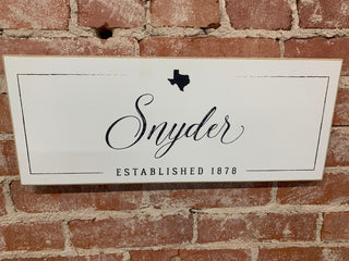 Snyder 18” Wood Sign