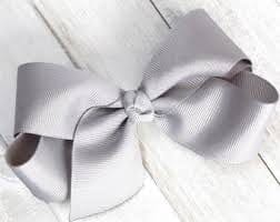Silver 8" Hair Bow