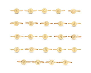 Gold Initial Ring