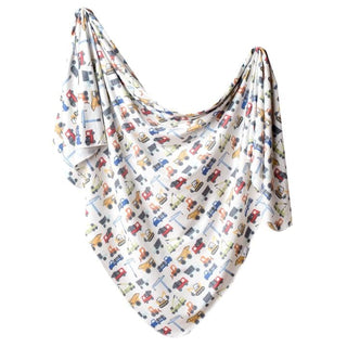 Copper pearl knit swaddle blanket
