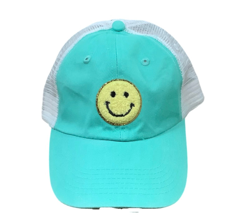 Varsity Patch Smiley Face Hats
