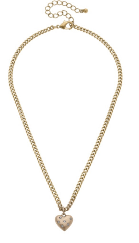 Micaela Gold Heart Necklace