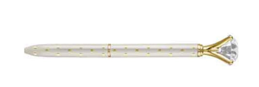 Ivory Gold Dots Gem Pen