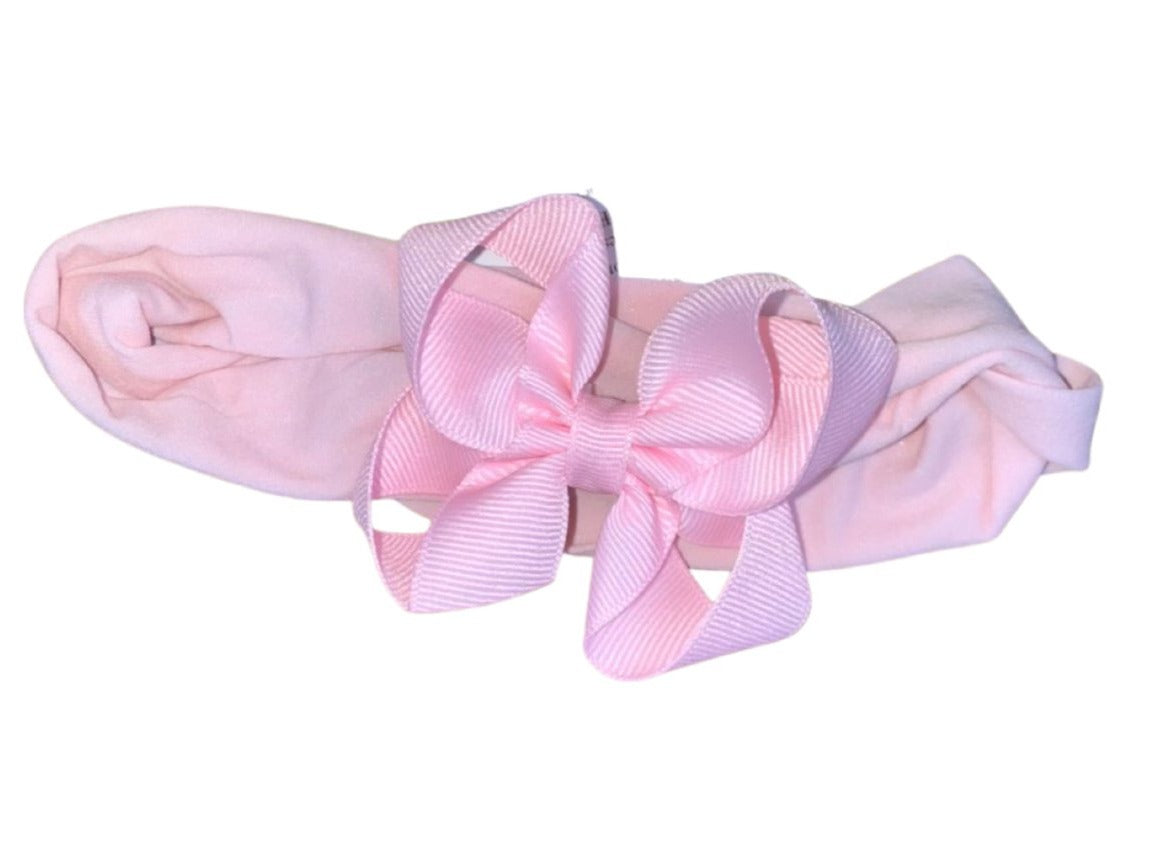 Headband with Bow-Baby Pink