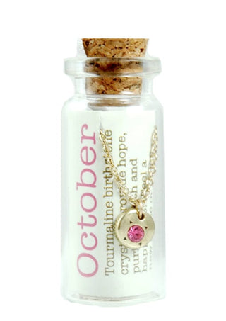 Birthstone Bottle Necklace