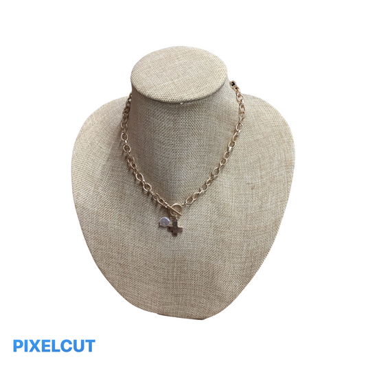 Cross T-Bar Charm Necklace