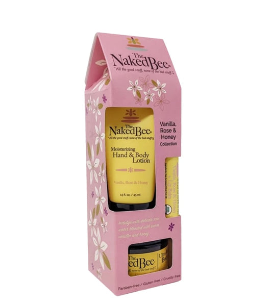 Naked Bee Vanilla Rose & Honey Gift Collection