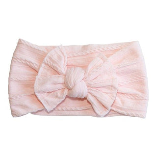 Ballerina Pink cable knit head wrap