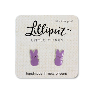 Lilliput Little Things Earrings Marshmallow Easter Bunny Earrings