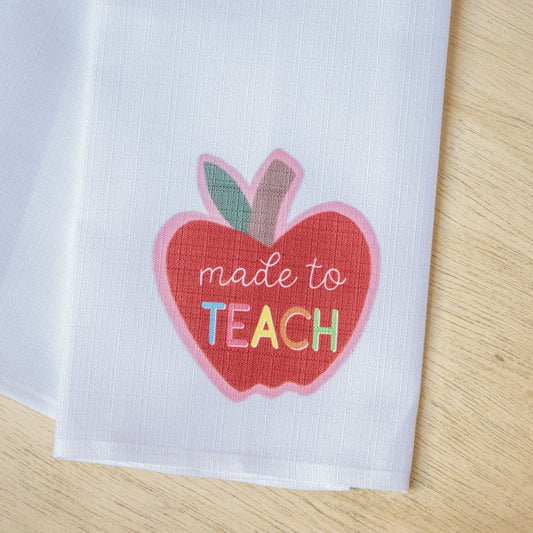 made to teach tea towel