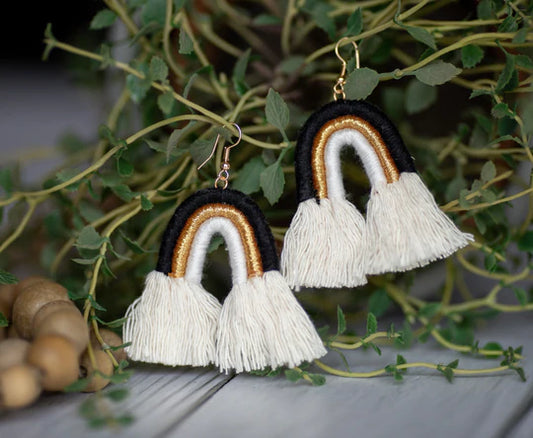 Macrame Rainbow Earrings