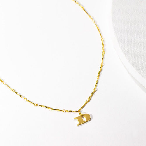 Gold Dipped Letter Necklace