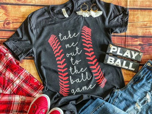 take me out to the ballgame tee