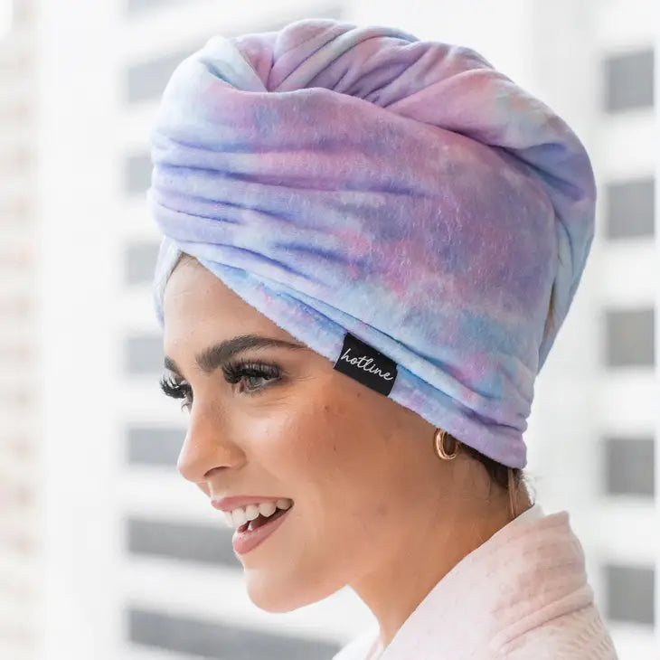 tie dye microfiber fast drying hair towel