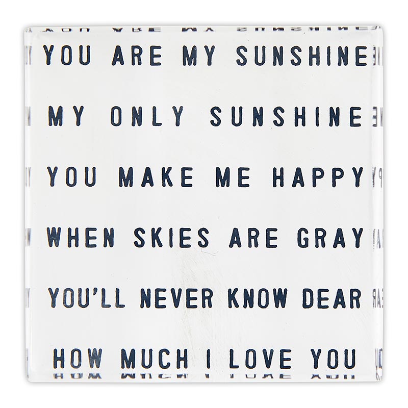 you are my sunshine lucite block